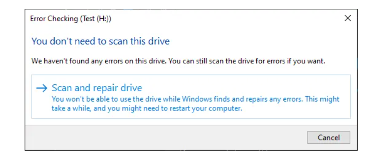 بررسی و تعمیر فلش با استفاده از Windows Explorer
