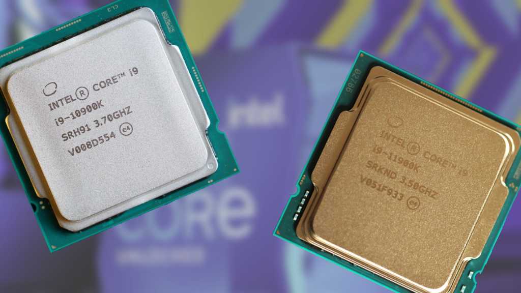 تصویر دو عدد پردازنده core i9 نسل 11 و 10