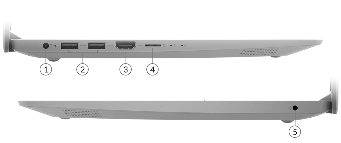 تصویر پورت های لپتاپ مدل IdeaPad 1 11ADA05